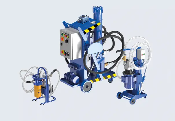 Hydraulic filtration cart